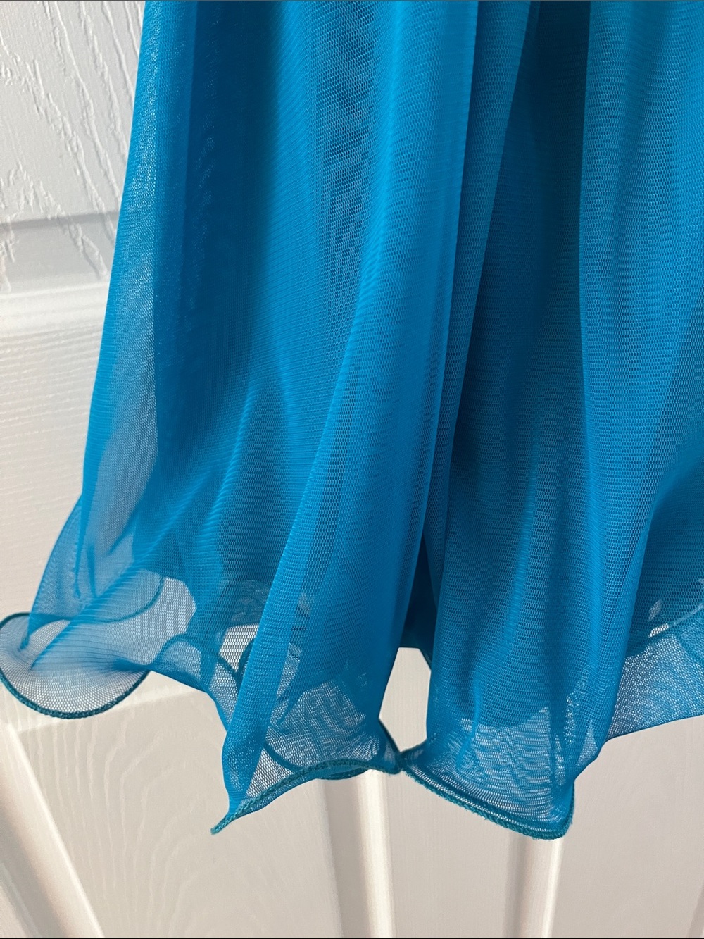 Teal Sequin Bodice Short Party Dress - Picture 2 of 9